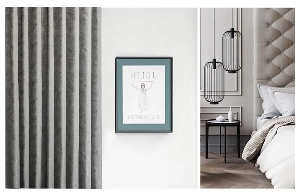 Factory Supply High Quality Jacquard Black out door curtains for Home