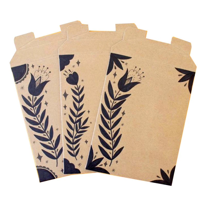 6x 8 inch resist bending stay flat rigid mailers self adhesive seal kraft cardboard envelopes for shipping collectibles