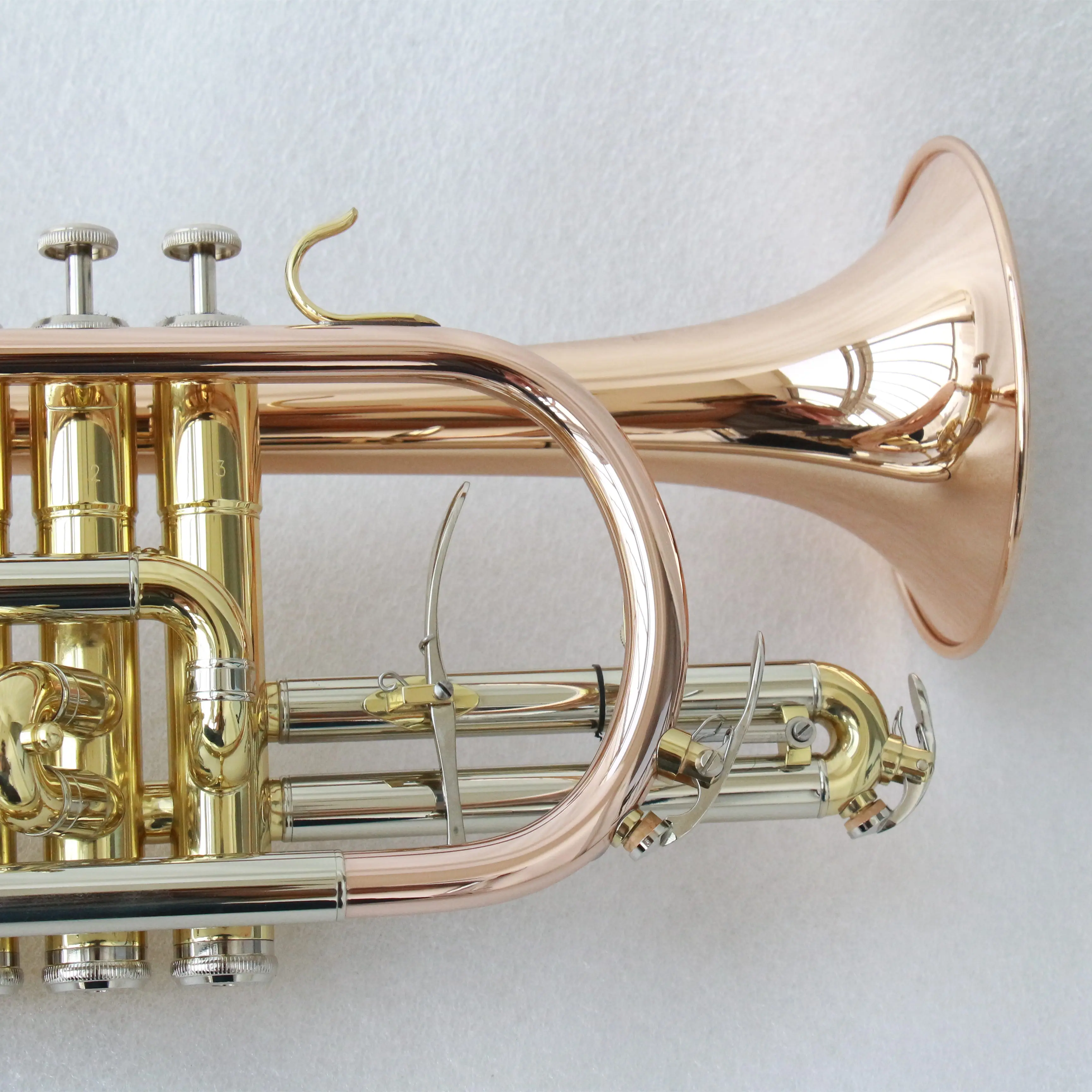 Высококачественный инструмент Bb tone cornet латунный корпус мельхиоровые шлепанцы золотой лак оптовая продажа корнетная труба