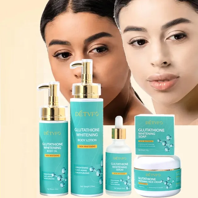 Bleaching Gluta Sets Whitening Soap Body Oil Body Lotion Body Cream Face Moisturizing Skin Care Set Lightening Cream