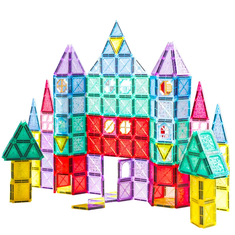 Hot Sale Montessori Educational Building Blocks Permanent Magnetic Construction Set Kids Magnetic Blocks for Kids Ages 3-5  6-12