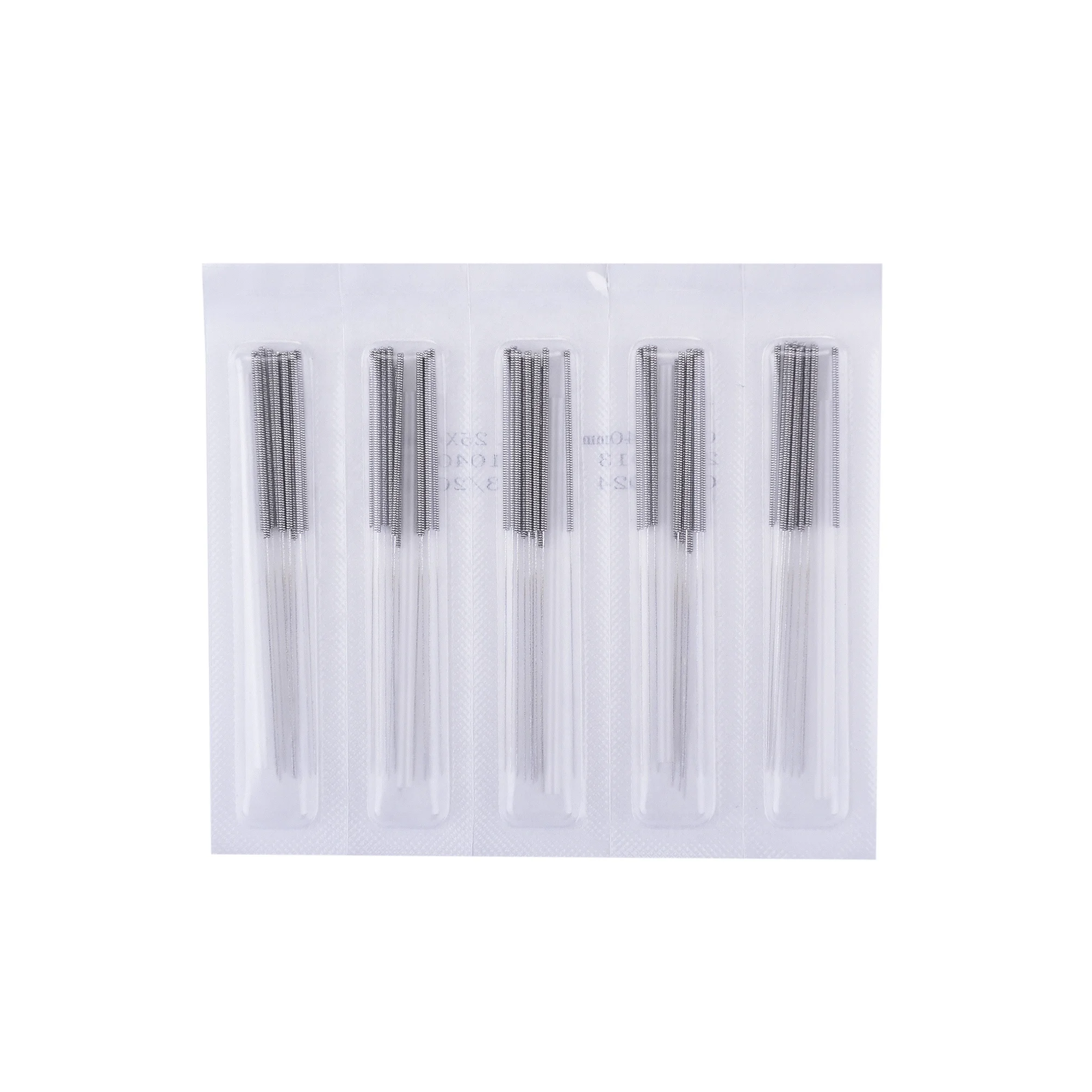 PE Soft Package Stainless Steel  Handle  Acupuncture Needles Without Ring 500PCS