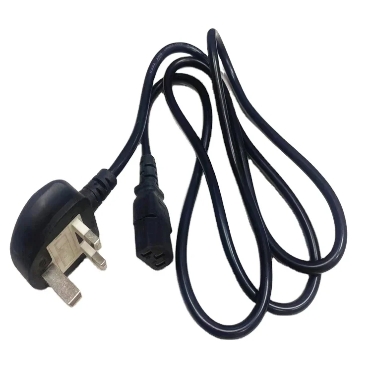 Uk plug Power Cord C13 Power Cable For Monitor Pc Desktop Printer