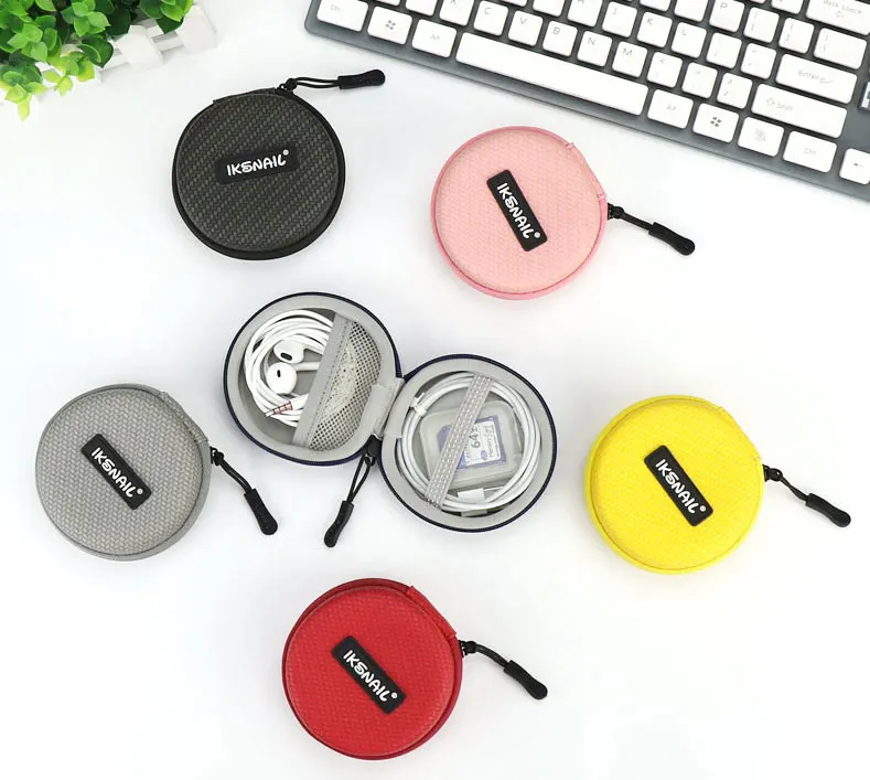 В наличии Высокое качество молния Водонепроницаемый Черный Eva жесткий Дорожный Чехол сумка для наушников кабелей