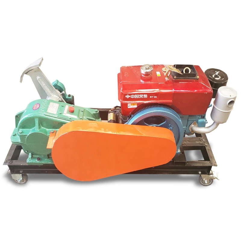 Cheap wood processor 8HP diesel kindling wood splitter for sale