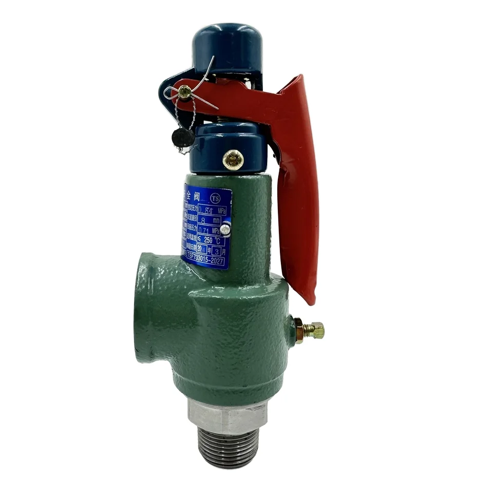 Reliable A28H-16 Spring Loaded Safety Valve with Handle Plate Industrial Pressure Gas Storage Tank Fittings