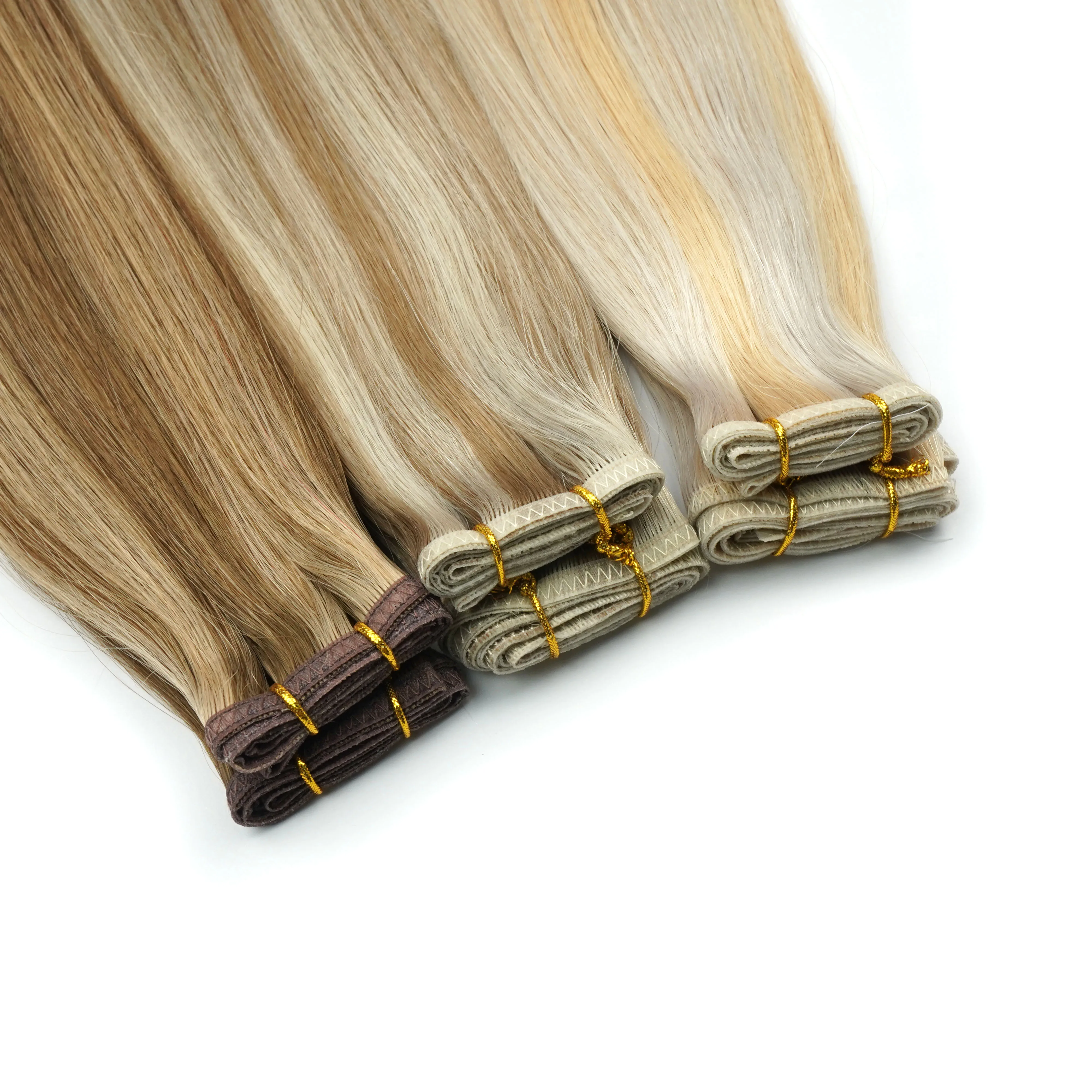 Doris Beauty Full Cuticle Aligned Virgin Hair Double Drawn Remy Flat Weft Hair Extension Packaging Natural Russian Hair