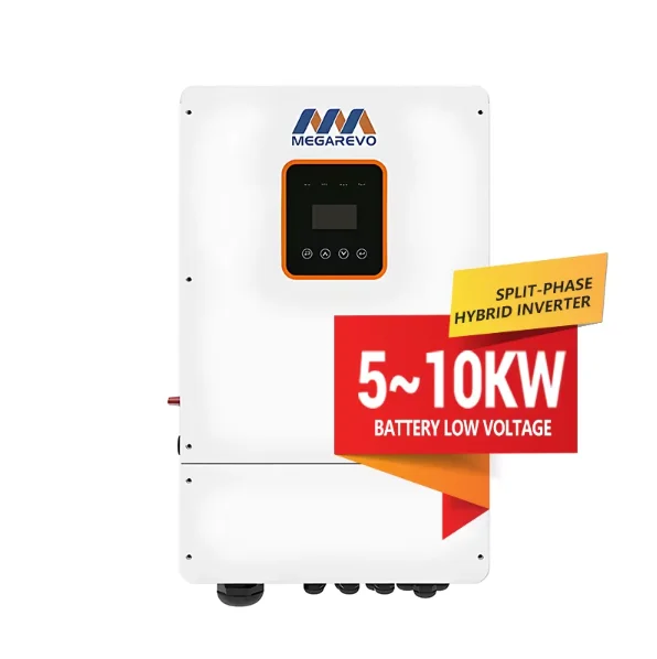 Megarevo Hybrid Inverter for Hybrid Solar System 8KW 10KW 12KW Solar Inverters  Lithium Lead-Acid Options App Volta 500VDC