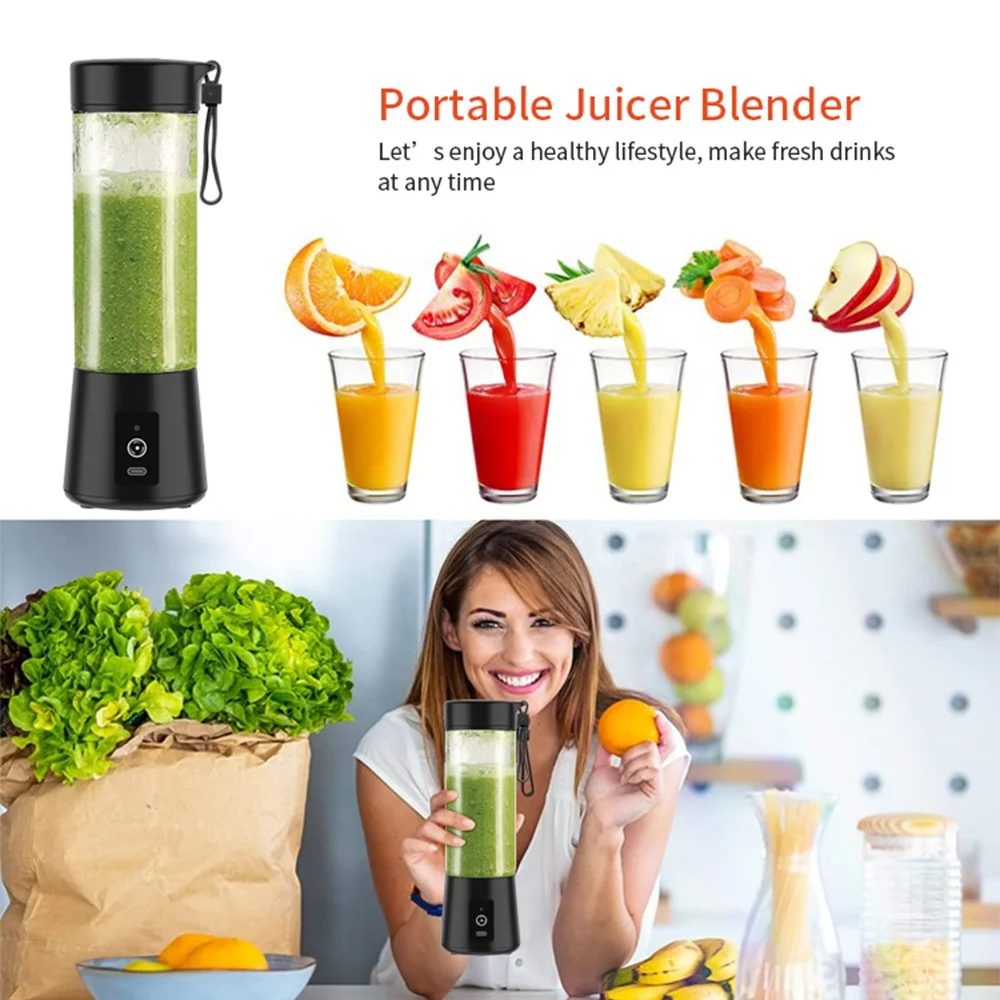 Stock up Smoothies Blender Personal Size Portable Travel Sports Bottle portable blender