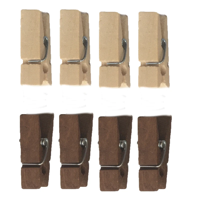 Natural Color  Wooden Clothespins photo clip