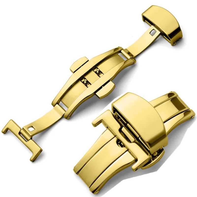 Foldable 316L Stainless Steel Butterfly Watch Strap Buckle Deployment Clasp Buckle for Patek Watch