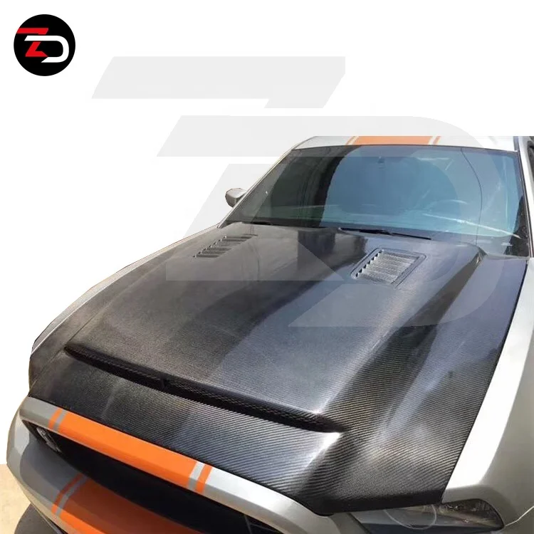 2008-2014 Carbon Fiber Engine Hood With Air Intake For Mustang GT500 Bonnet