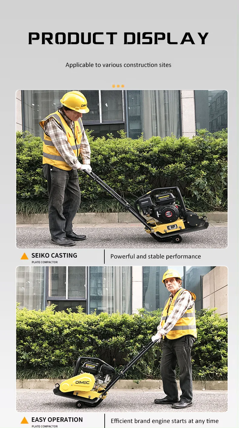 PME- C60 Small Hand Stone Gas Walk Behind One-way Forward Compacting Machine Plate Compactor for Sale