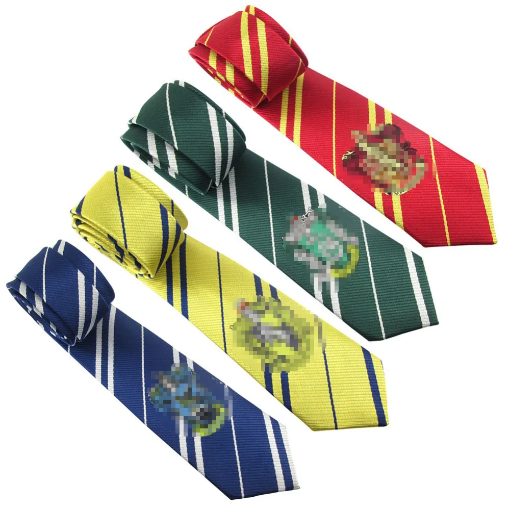 Hogwarts Wizard  School Tie Striped House Crest Necktie Neckwear