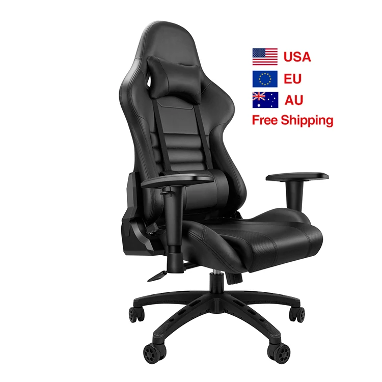 USA/EU/AU Stock Hot Sale PU Executive Swivel Black Leather Office Style Wholesale Gaming Chair