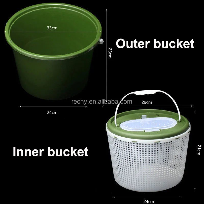Hot sale 5L 10L 15L live bait bucket plastic fish bucket with breathable hole for fishing