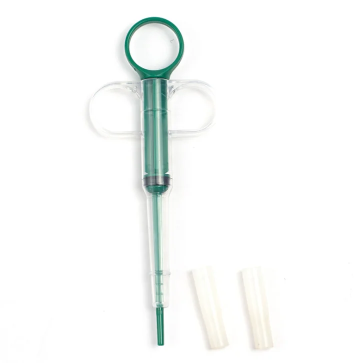 Double Use Pet Medicine Dispenser Pill Gun Syringe Pusher Capsule Feeder For Puppy Kitten