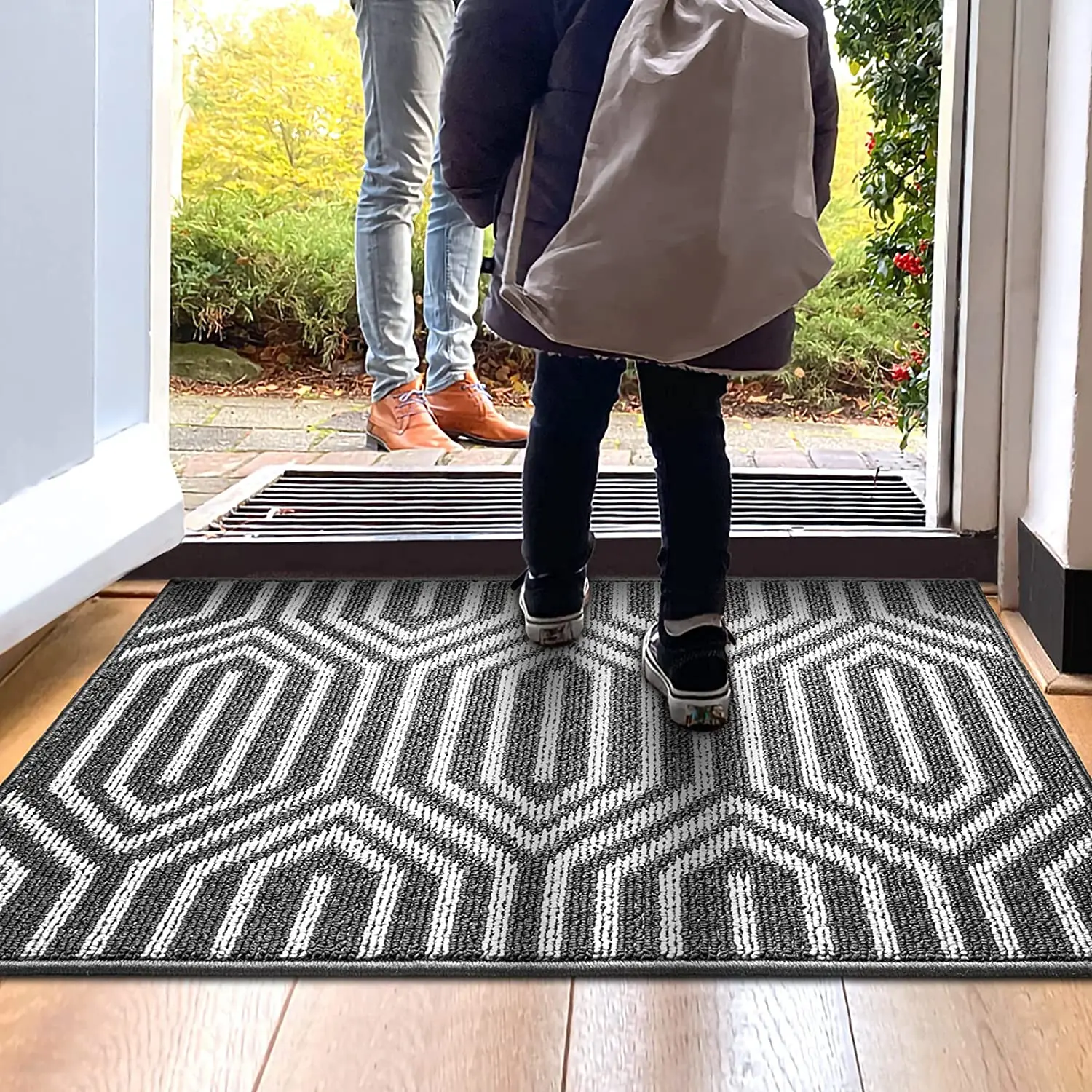 Processing wholesale mat cross-border polypropylene household stripe anti-skid Door Mat rug enter