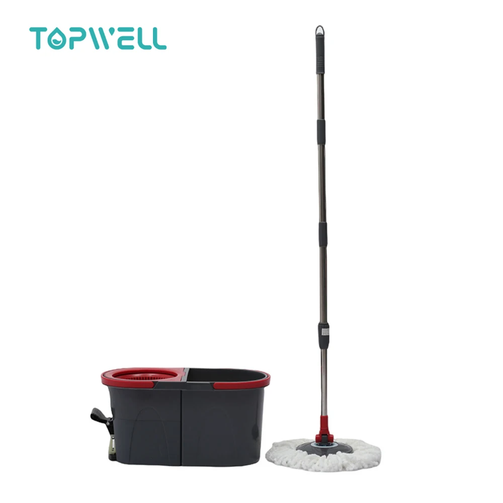 Topwill China Sustainable 130cm Bathroom 100% New PP 360 Bucket Spin Magic Mop With Pedal