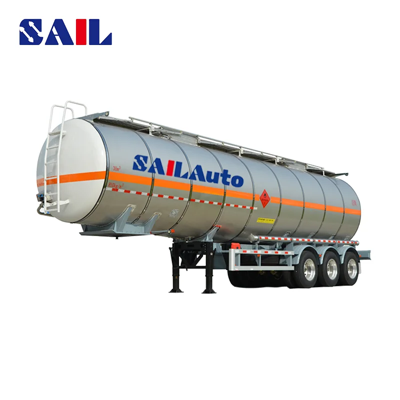 SAIL OEM Custom 3 Axles Fuel Tanker 40 ton Oil Tank Semi Trailer Liquid Material Transporter Liquid Nitrogen Tank Truck for sale