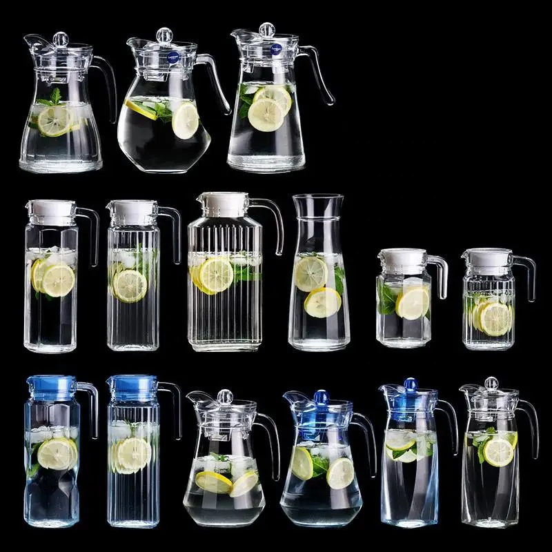 Luminarc Wholesale Glass tea pot water kettle collection 1L 2L moroccan teapot fountain with cups