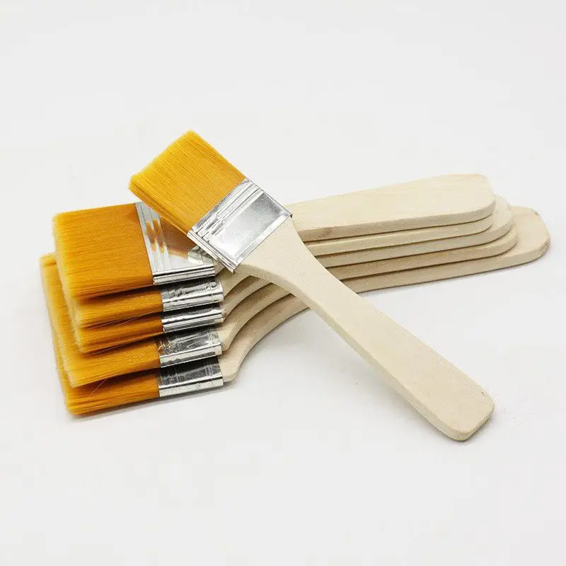 Manufacturer Sales Natural Coatings Wooden Handle Paint Brush Artistic Nylon Hair Student Acrylic Oil Painting Watercolor Brush
