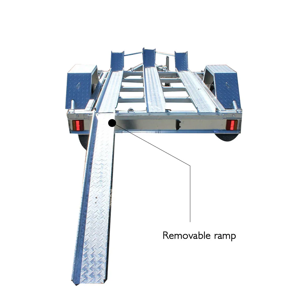 Single Dirt Cargo Motor Fat Bike Trailer For Motorbike To Tow