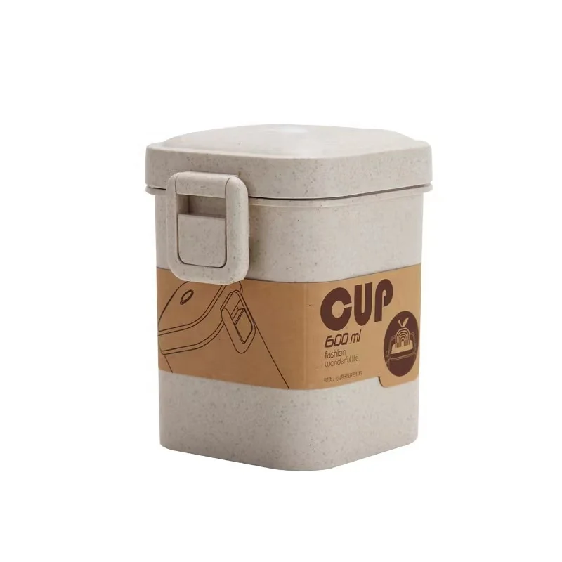 Бенто рисовая шелуха эко Пшеничная солома мешок для ланча суп Питьевая чашка ланч бокс со столовыми приборами и сумкой