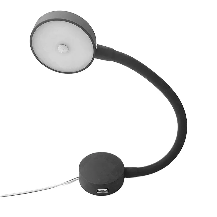 NEW designed cool white DC12V 24v black adjustable reading light for RV motohome gooseneck