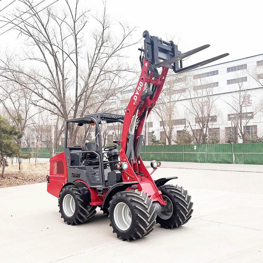 Ce Approval 1.4Ton Articulated Small Mini Loader DY50 Hydrostatic 4 Wheel Drive Front End Wheel Loader