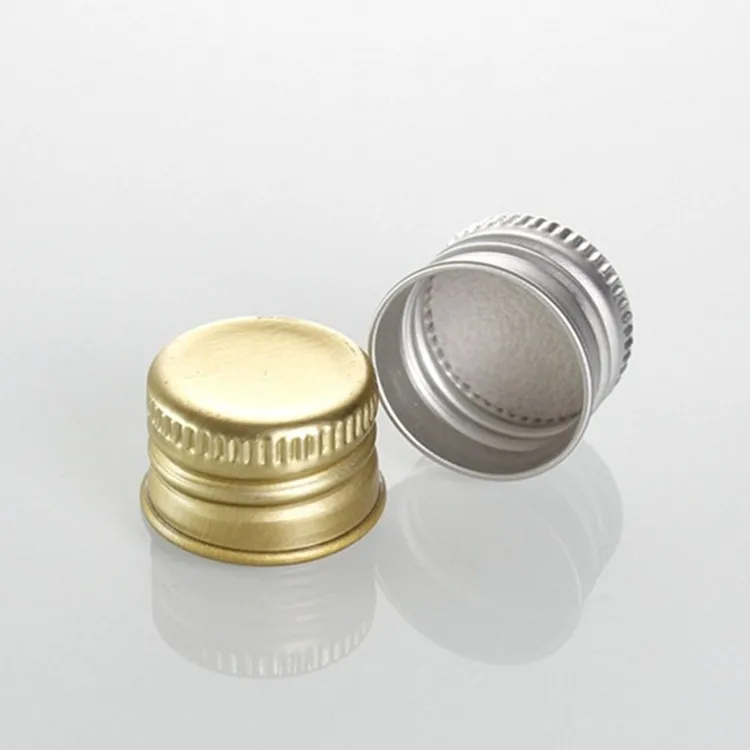 Aluminum Pre-threaded ROPP Caps Free Samples 18mm 20mm 24mm 28mm Bottle Screw Caps Silver Aluminum cap