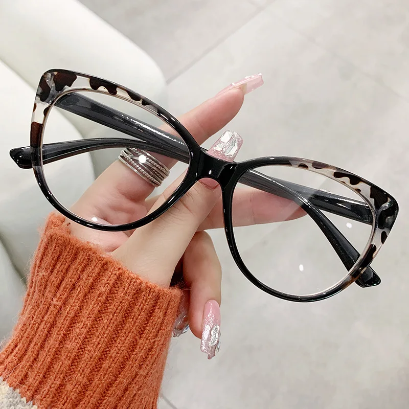 Cat Eye Glasses Frame Female Trend Personality Glasses Fashion Anti Blue Light Glasses