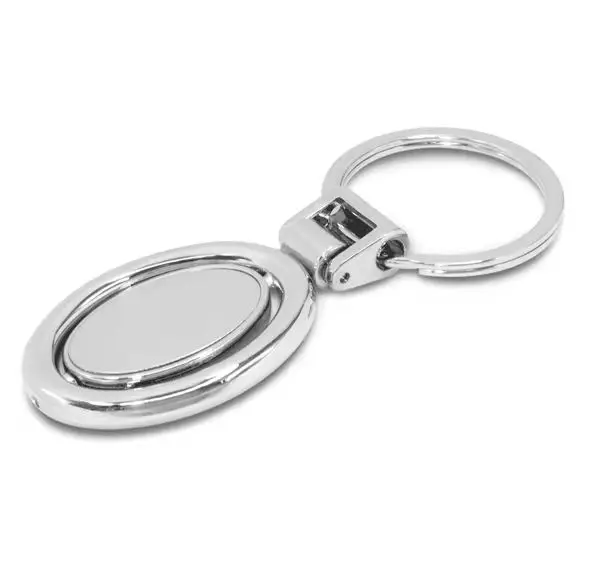 promotional blank metal circle keychain round keyring for wholesale
