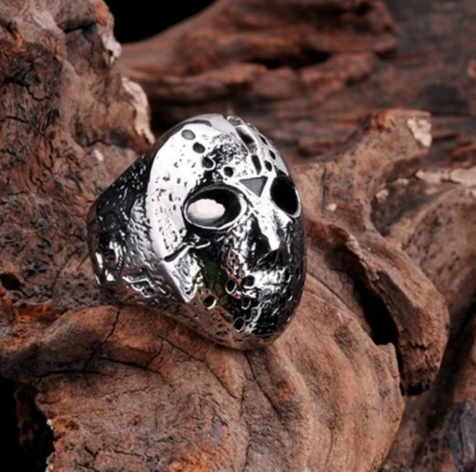 Cheap Price Unique Design Brand Antique Clown Face Stainless Steel Rings Men Rings