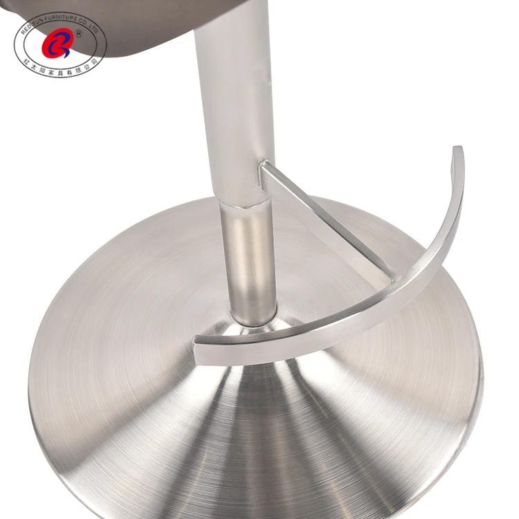 Modern Stainless Highback Metal Swivel Counter Bar Stool Bar Chair