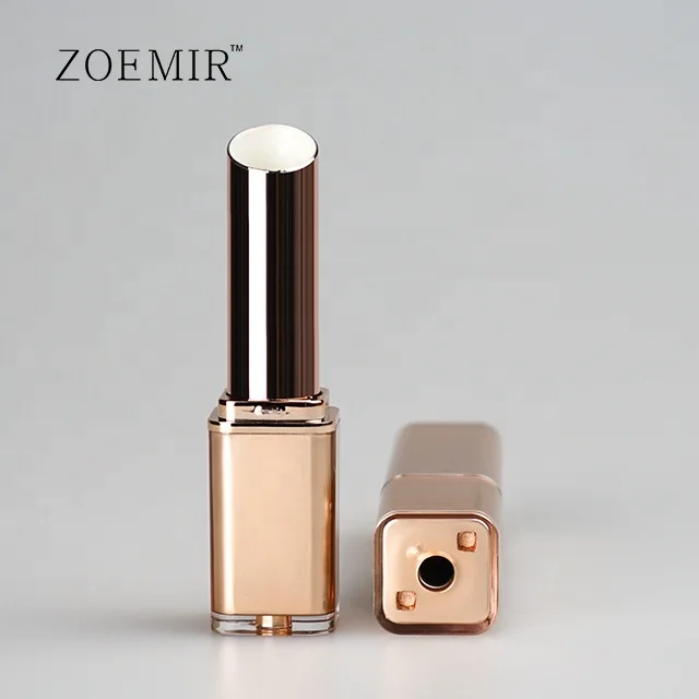 Bottom filling Cosmetics Lipstick Tube Square rose gold Lipstick Packaging Tube color me Lipstick Container
