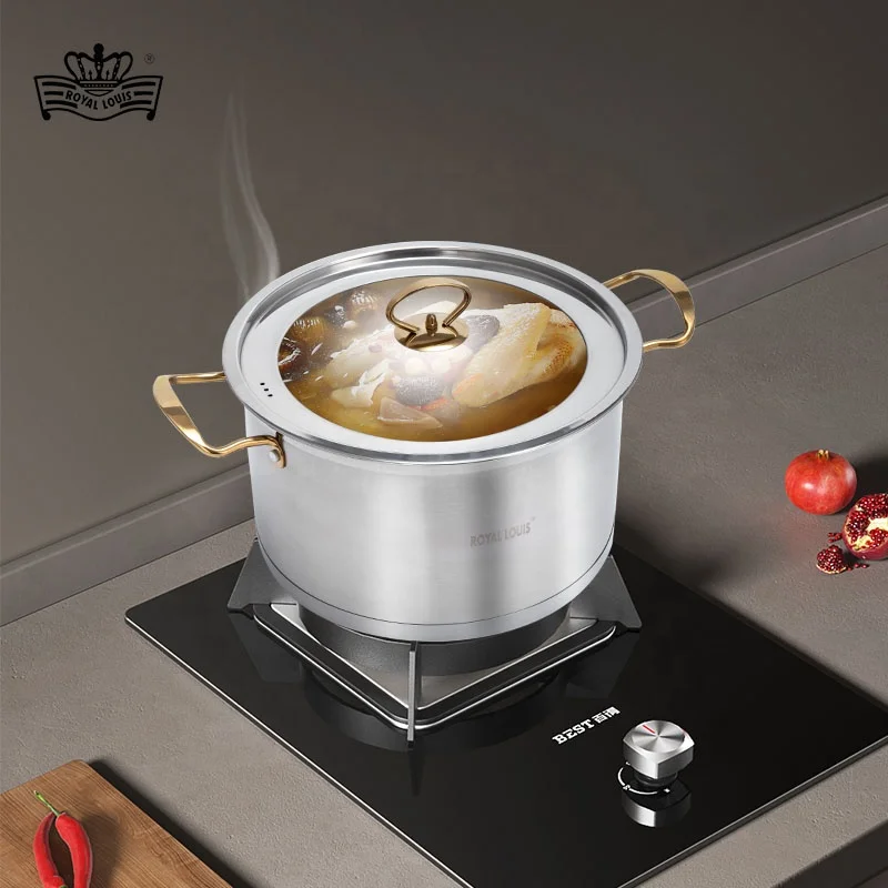 26/28/30cm Factory cooking pots sets 6pcs Induction cookware Stainless Steel Cookware set non stick Soup Pots