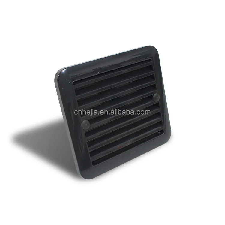 HEYRV Black Strong Wind Louver Dust and Insert proof Side Exhaust Air Vent Radiator for Caravan RV Motorhome 12V Ventilation Fan