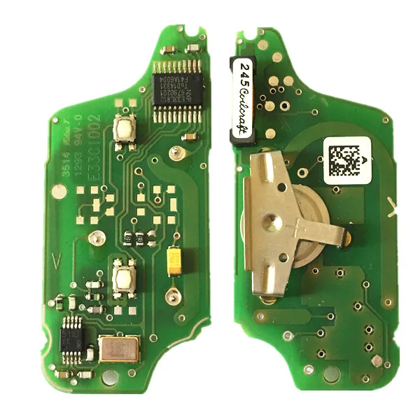 2 Button car key  remote control For Peugeot ASK 433Mhz  PCF7941 Chip Transponder FCCID E33C1002