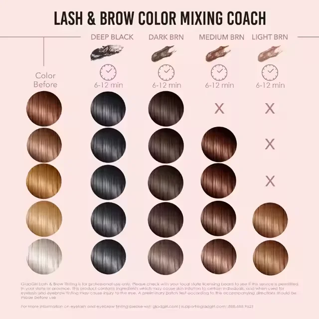 Private Label Brow Dye High Quality Eyebrow Tint in tube Professional Hybrid brown coffee color Permanent Brow Tint