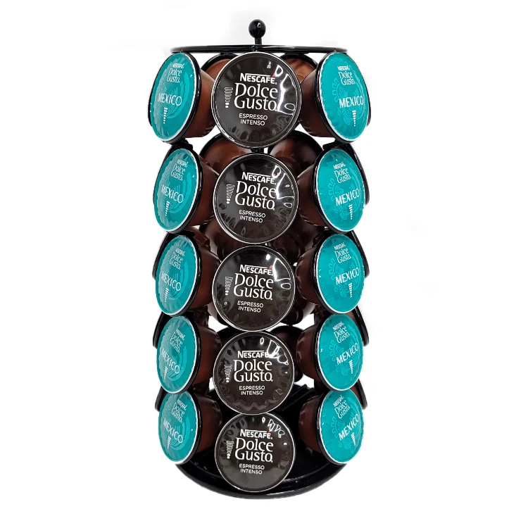 Новинка 2022 держатель для капсул Dolce Gusto карусель кофейных подставка черный металл 5 ярусов 35