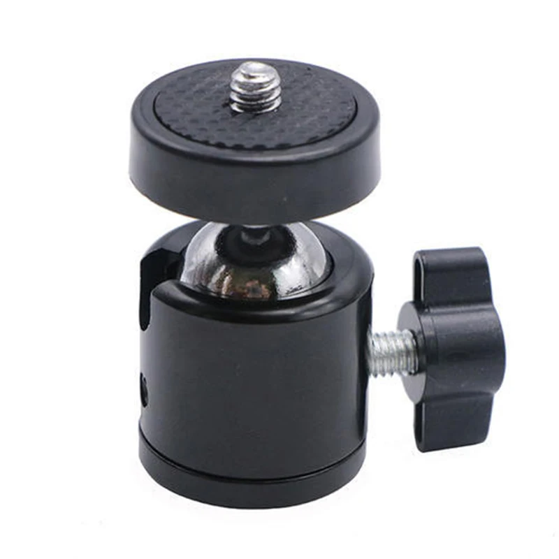 wholesale Camera Tripod Ball Head Yuntai Universal 1/4 Screw Hot Shoe Photographic Equipment Accessories Ring light head