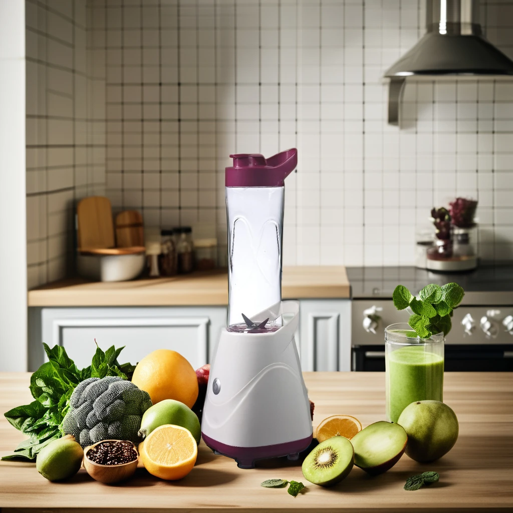 Portable Personal Blender Mini Handheld Variable Speed Juicer Stainless Mixing Bowl Push Button Controls BPA-Free German