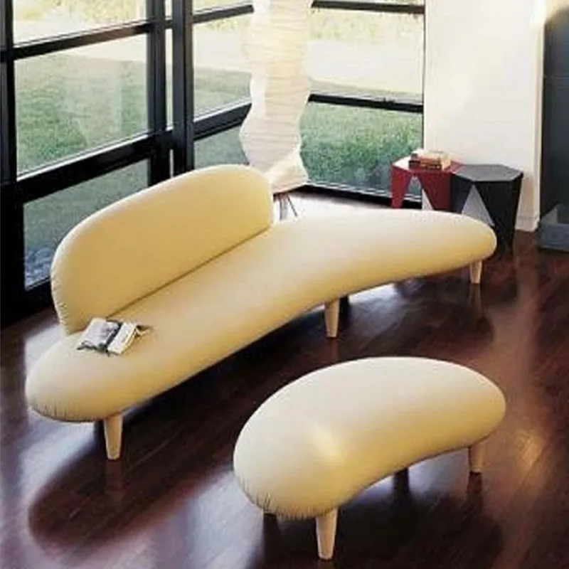 Unusual Beautiful Designer  Circle Shaped Sofa With  Curved Ottoman Modular Living Room Furniture