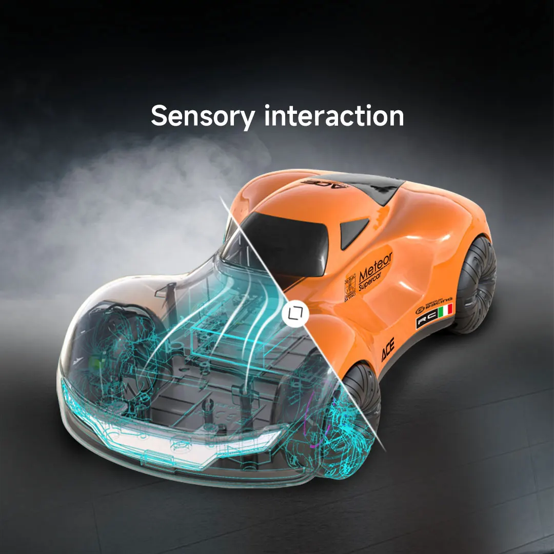 2.4ghz Remote Control 360 Degree Rotating Stunt Car Toys 1/16 Dual Control Gesture Sensing Spray RC Drift Concept Racing Car