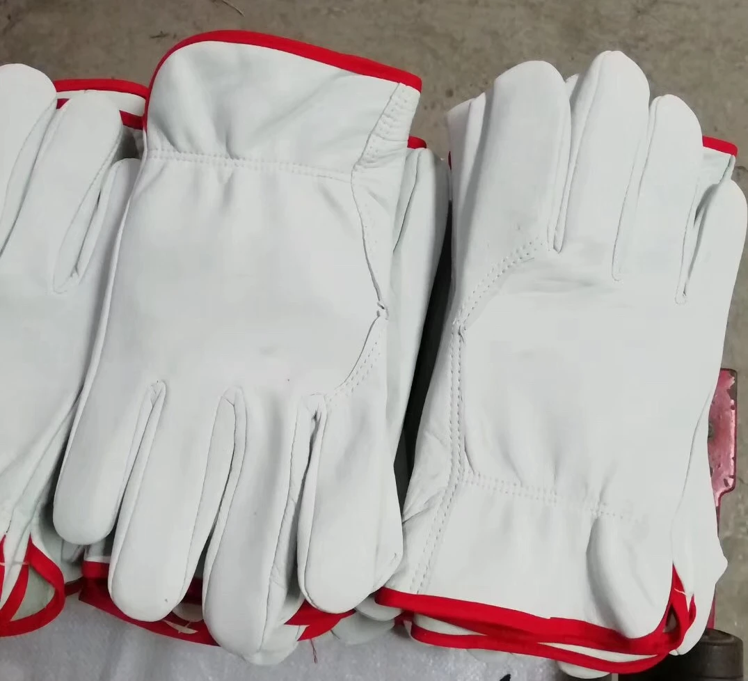 Swelder 2024 Economic CE Certified 10inch Grain Goatskin Leather Driving Garden Work Gloves