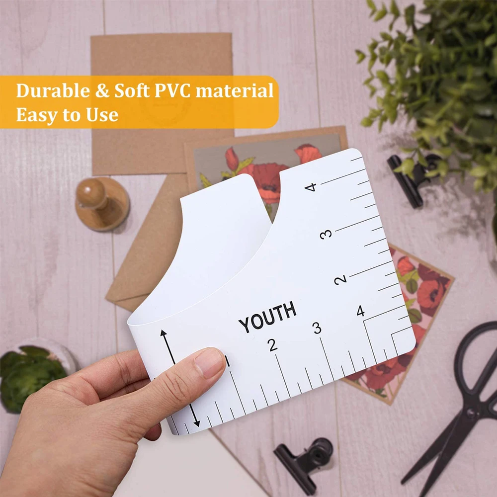 8 шт. для руководства дизайна футболки модные линейки с таблицей размеров DIY шаблон рисования инструмент творчества