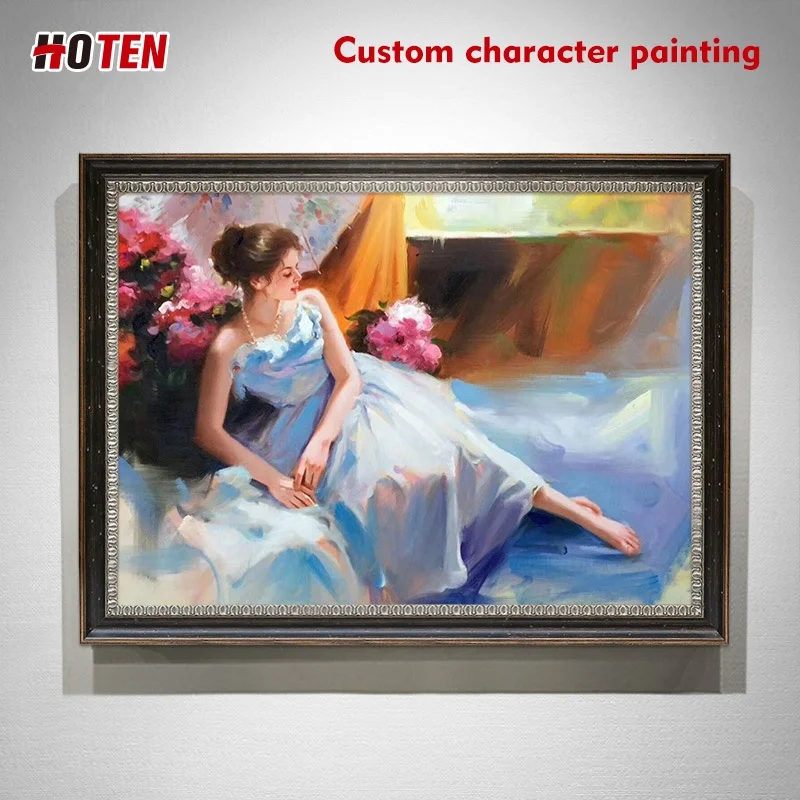 Custom Made Canvas Art Realistic Portrait Oil Painting from Photo