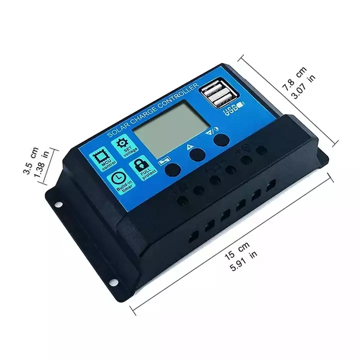 Instock  Control 12V/24V USB PWM solar  Controller for RV Charge Regulator wind solar hybrid controller