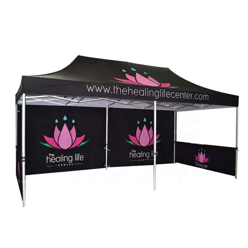 Tent Custom Advertising Logo Outdoor Aluminium Folding Exhibition Event Flat-topped Canopy Pop Up Trad Show Tent